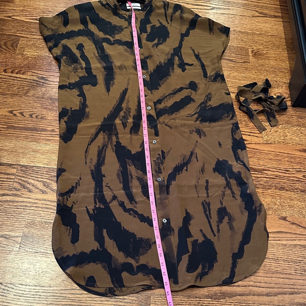 Billy Reid Brown and Black Midi Dress - Picture 4 of 4